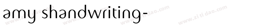 amy shandwriting字体转换